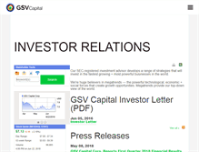 Tablet Screenshot of investors.gsvcap.com